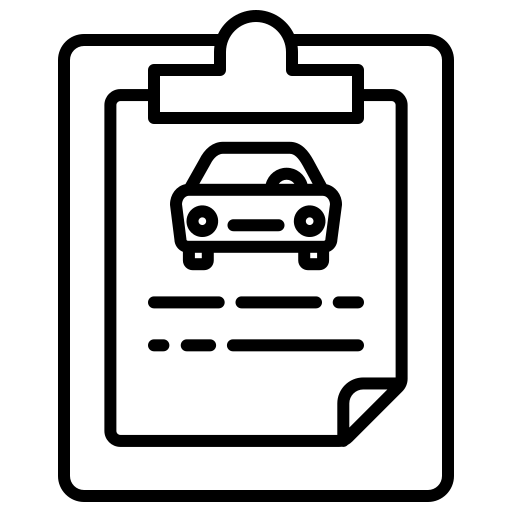 motor vehicle report icon